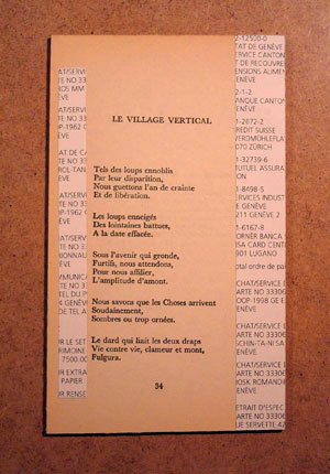 Lorenzo Menoud, poème à valeur ajoutée