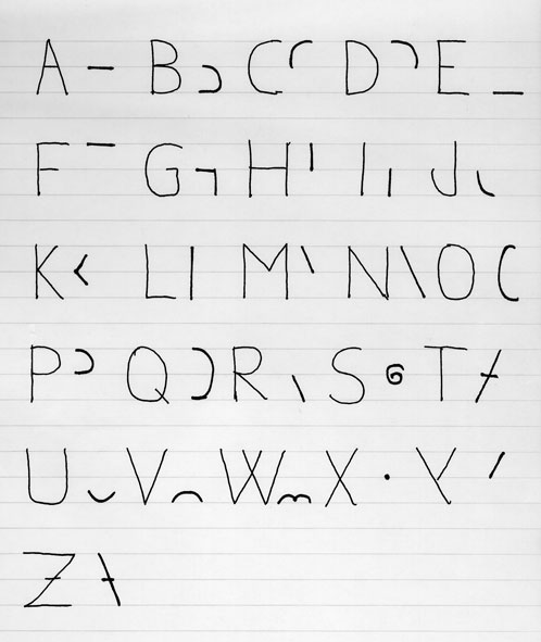 Lorenzo Menoud, alphabet intermédiaire