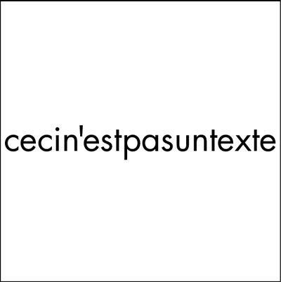 Lorenzo Menoud, ceci n'est pas un texte