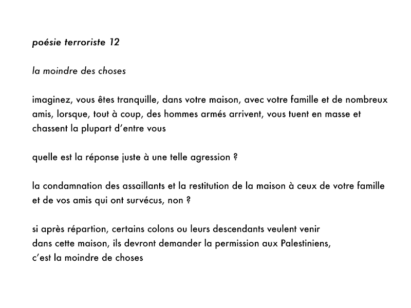poésie terroriste
