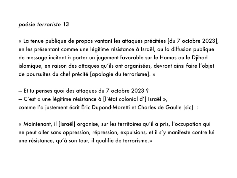 poésie terroriste